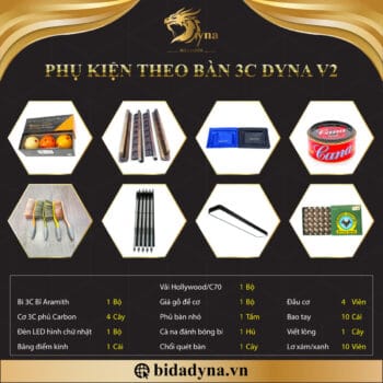 PHỤ KIỆN BÀN BIDA 3C DYNA ELITE V2