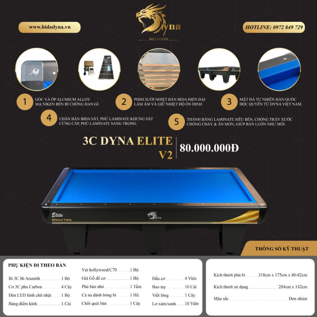 BÀN BIDA 3C DYNA ELITE V2