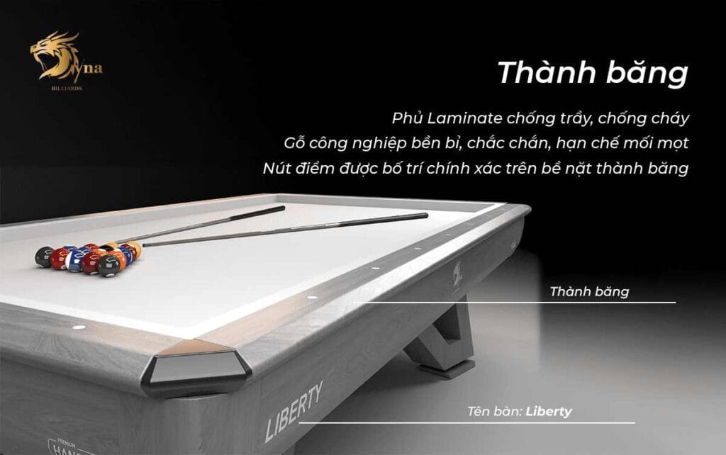 Thành băng bàn bida líp Dyna Liberty