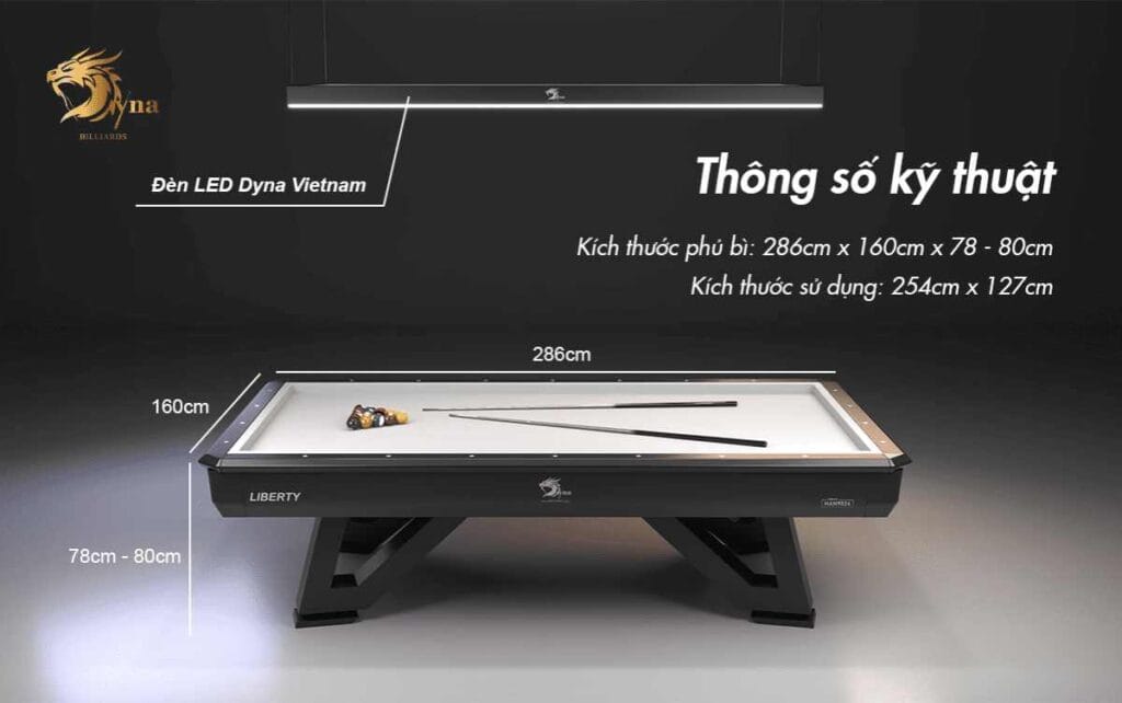Thông báo kỹ thuật bàn bida líp Dyna Liberty