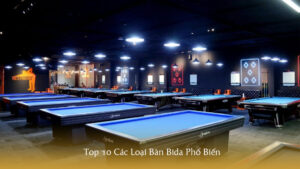 Top 10 Các Loại Bàn Bida Phổ Biến